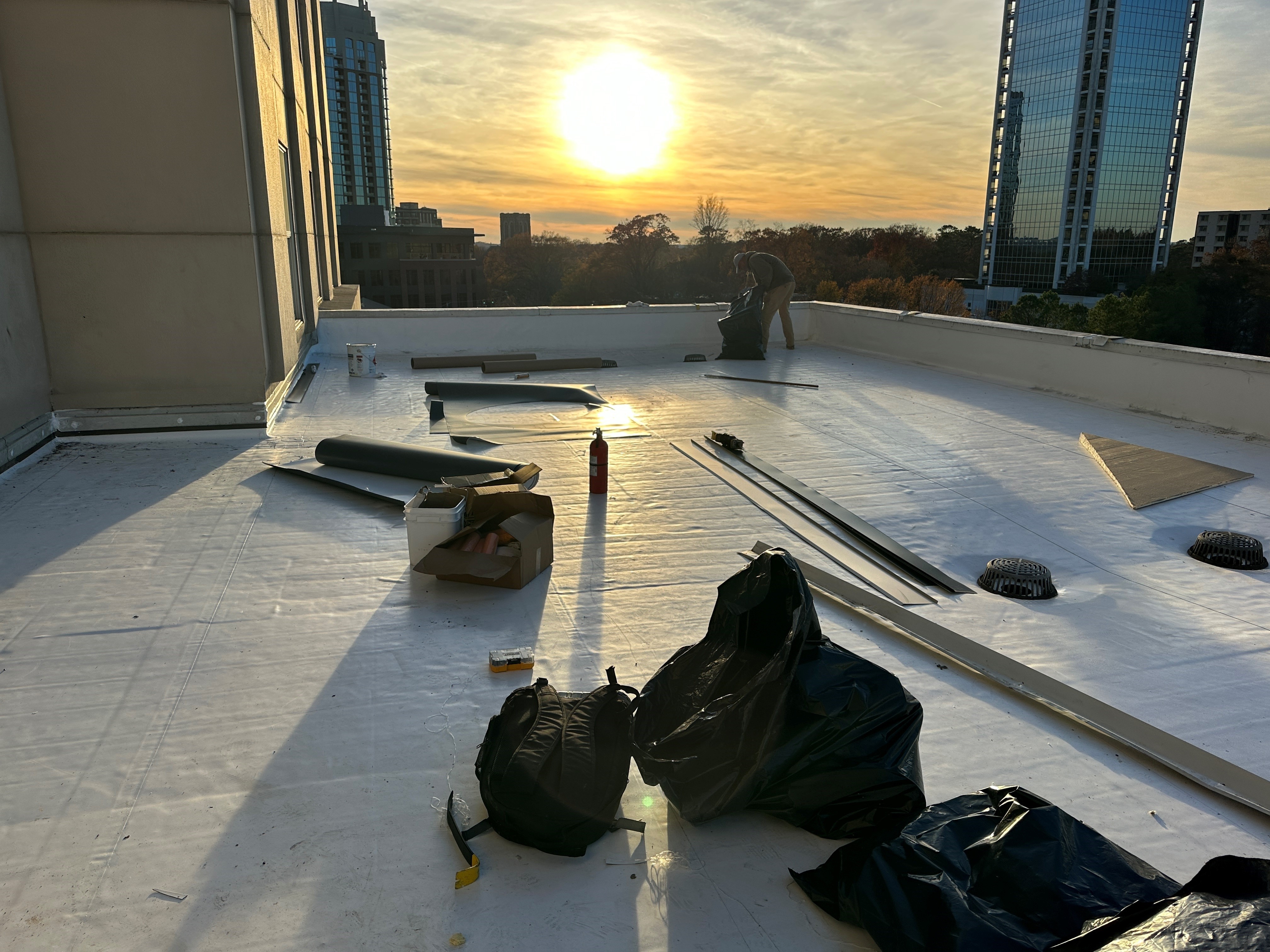 New TPO Flat Roof - Buckhead Atlanta Georgia