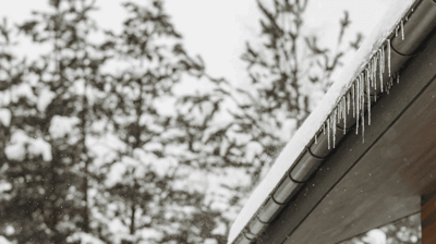 gutter installation in winter